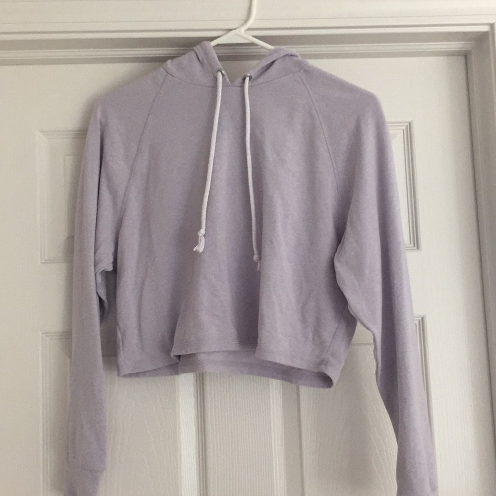 Lavender cropped hoodie